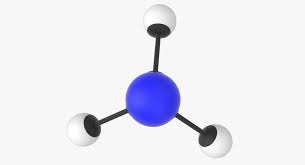 Ammonia ball and stick model
