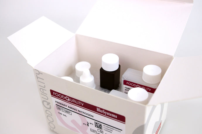 Primary Amino Nitrogen (PAN) Reagent Kit Box and Bottles