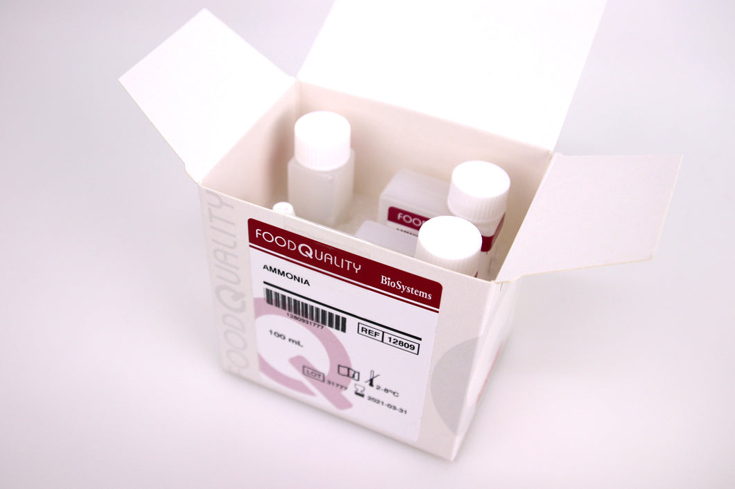 Ammonia, reagent kit for wine