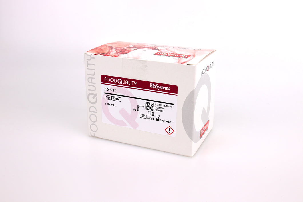 Copper, reagent kit for wine