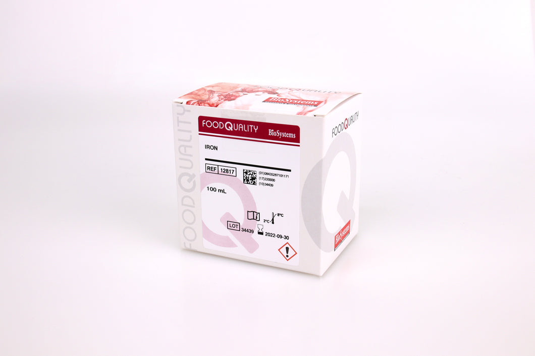Iron, reagent kit for wine