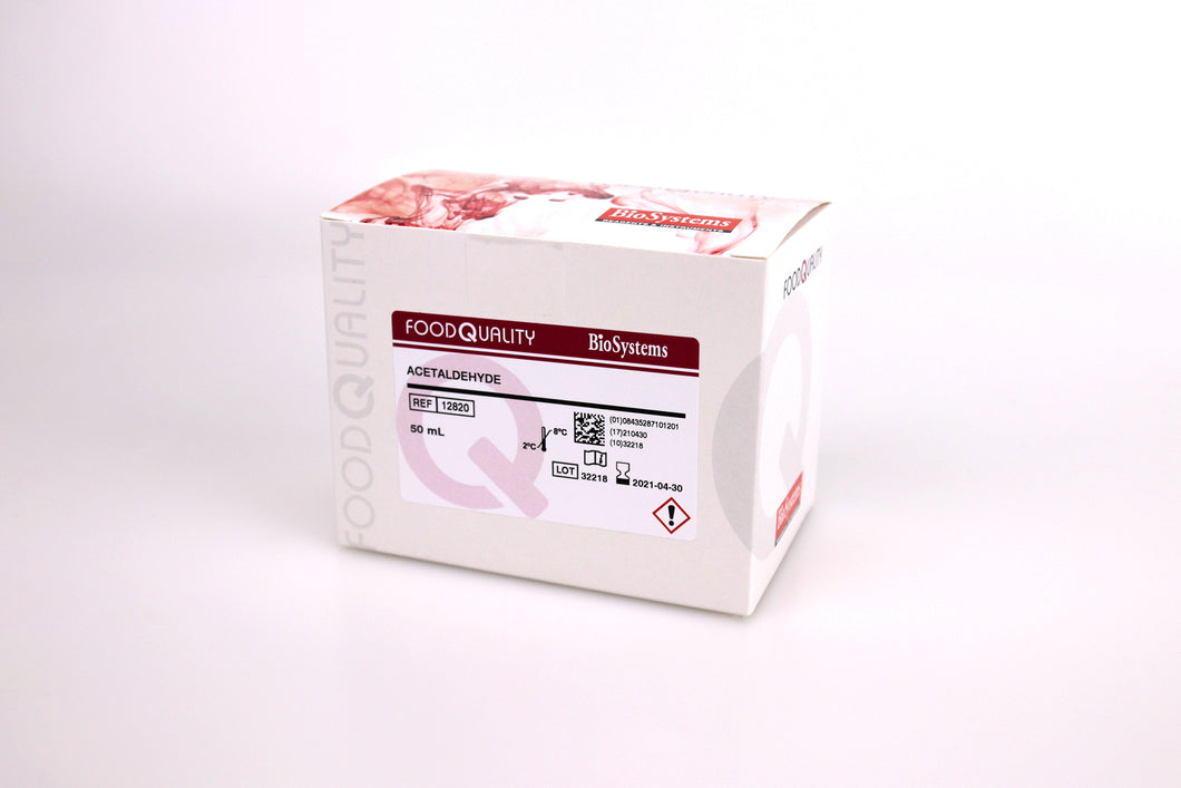 Acetaldehyde, reagent kit for wine and beer box